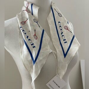 Coach Silk Diamond Tennis 🎾 Scarf